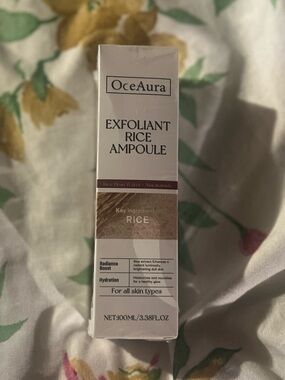 OceAura Exfoliant Rice Ampoule - White and Beige Packaging